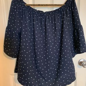 Navy Kensie off the shoulder top